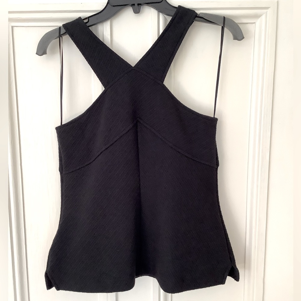 NWT Anthropologie Black Cross Front/ Back Top Size XS